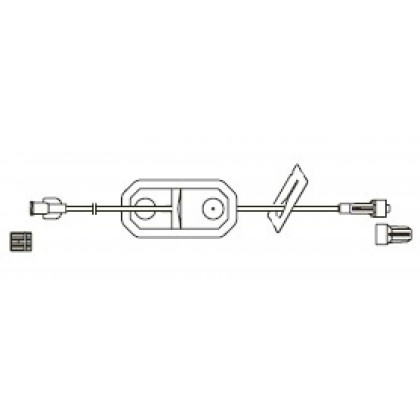 Item# BC695 Female luer-lock, slide clamp, 1.2 micron air eliminating filter, male luer-lock, CODAN FlowStop Cap™ 50/CS